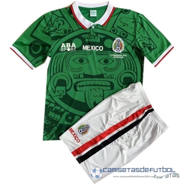 Casa Conjunto De Niños México Retro Equipación 1998 Verde