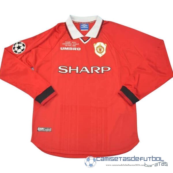 Casa Manga Larga Manchester United Retro Equipación 1999 Rojo
