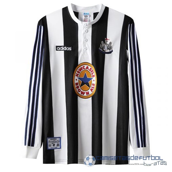Casa Manga Larga Newcastle United Retro Equipación 1995 1997 Blanco