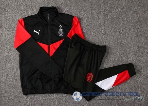 Chandal AC Milan Equipación 2021 2022 Negro Rojo Blanco
