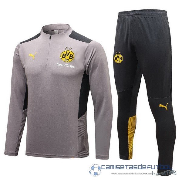 Chandal Borussia Dortmund Equipación 2021 2022 Gris Marino Negro