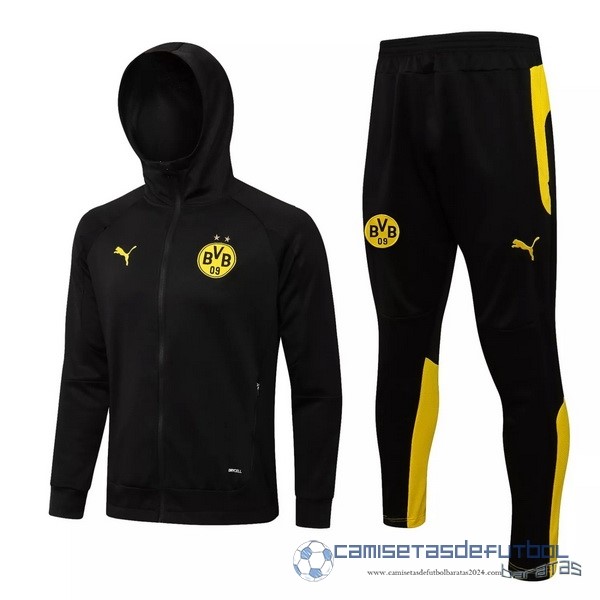 Chaqueta Con Capucha Borussia Dortmund Equipación 2021 2022 Negro Amarillo