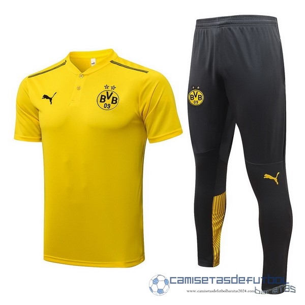 Conjunto Completo Polo Borussia Dortmund Equipación 2021 2022 Amarillo