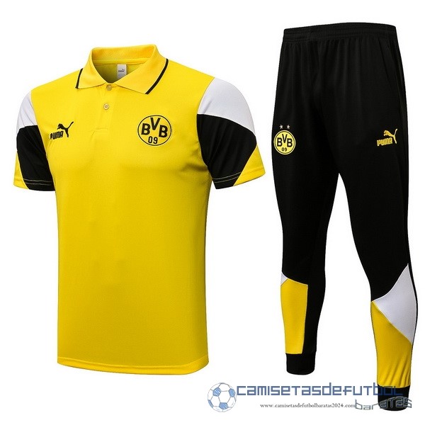 Conjunto Completo Polo Borussia Dortmund Equipación 2021 2022 Amarillo Negro