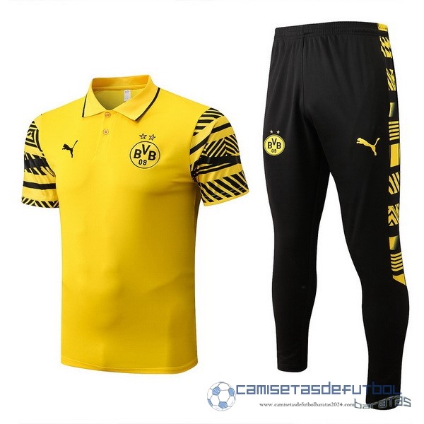 Conjunto Completo Polo Borussia Dortmund Equipación 2022 2023 Amarillo Negro