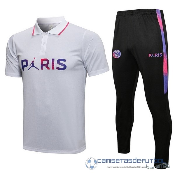 Conjunto Completo Polo Paris Saint Germain Equipación 2021 2022 Blanco Purpura Negro