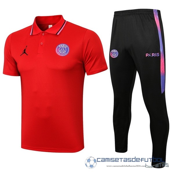 Conjunto Completo Polo Paris Saint Germain Equipación 2021 2022 I Rojo Purpura Negro