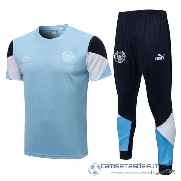 Entrenamiento Conjunto Completo Manchester City Equipación 2021 2022 Azul Blanco