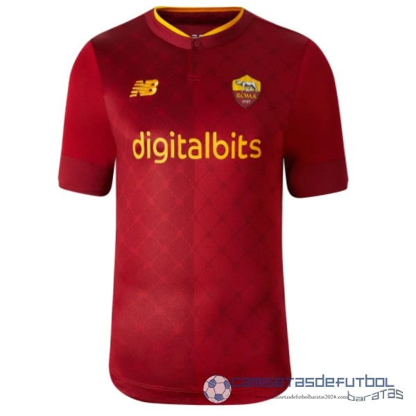 Jugadores Casa Camiseta As Roma Equipación 2022 2023 Rojo