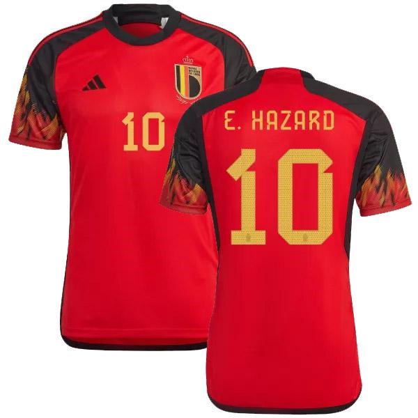 NO.10 E.Hazard Casa Camiseta Bélgica 2022 Rojo