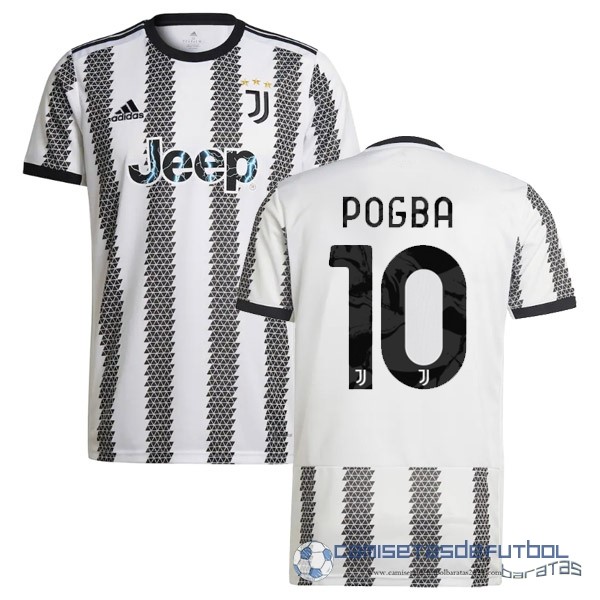 NO.10 Pogba Casa Camiseta Juventus Equipación 2022 2023 Blanco Negro