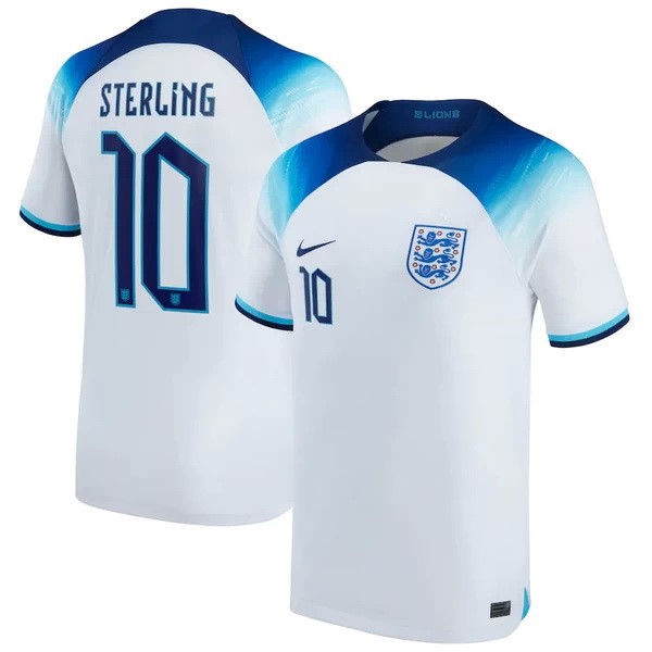 NO.10 Sterling Casa Camiseta Inglaterra 2022 Blanco