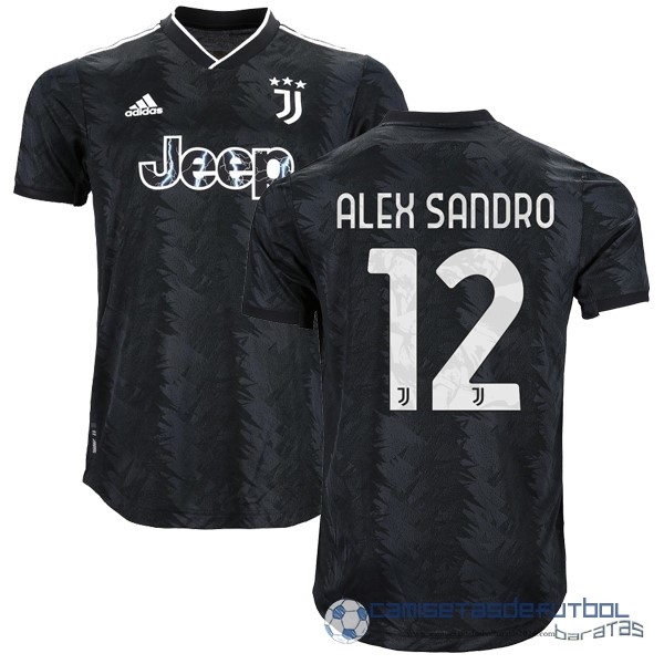 NO.12 Alex Sandro Tailandia Segunda Jugadores Camiseta Juventus Equipación 2022 2023 Negro