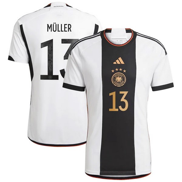 NO.13 Müller Casa Camiseta Alemania 2022 Blanco