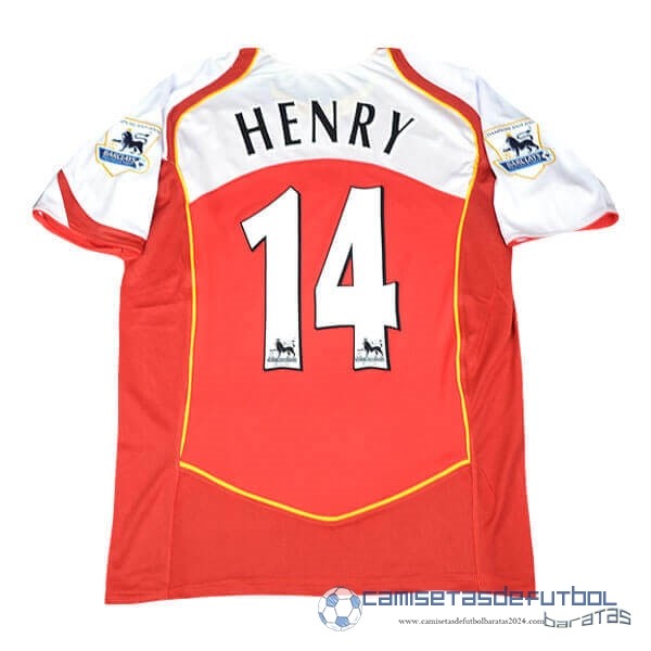 NO.14 Henry Casa Camiseta Arsenal Retro Equipación 2004 2005 Rojo