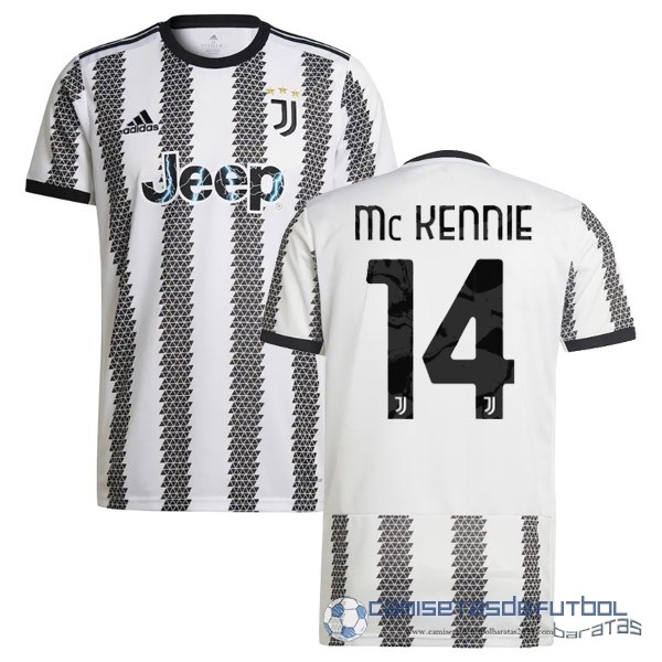 NO.14 McKennie Casa Camiseta Juventus Equipación 2022 2023 Blanco Negro