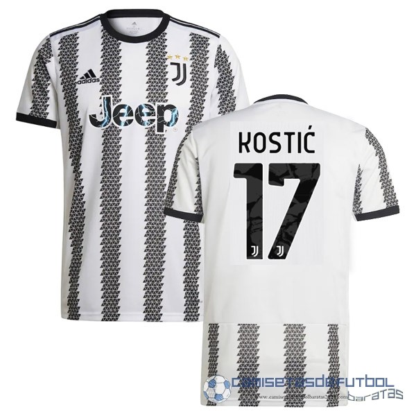 NO.17 Kostić Casa Camiseta Juventus Equipación 2022 2023 Blanco Negro