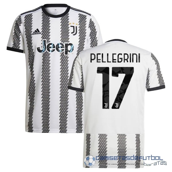 NO.17 Pellegrini Casa Camiseta Juventus Equipación 2022 2023 Blanco Negro