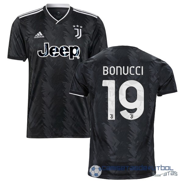 NO.19 Bonucci Segunda Camiseta Juventus Equipación 2022 2023 Negro