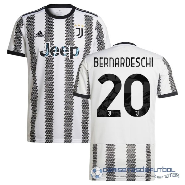 NO.20 Bernardeschi Casa Camiseta Juventus Equipación 2022 2023 Blanco Negro