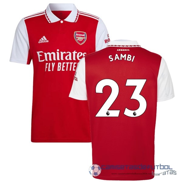 NO.23 Sambi Casa Camiseta Arsenal Equipación 2022 2023 Rojo