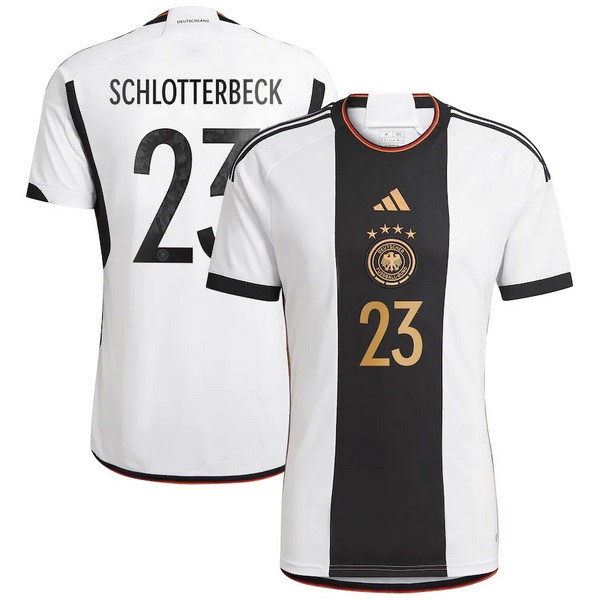 NO.23 Schlotterbeck Casa Camiseta Alemania 2022 Blanco