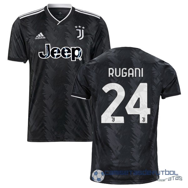 NO.24 Rugani Segunda Camiseta Juventus Equipación 2022 2023 Negro