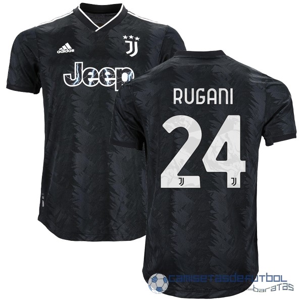 NO.24 Rugani Tailandia Segunda Jugadores Camiseta Juventus Equipación 2022 2023 Negro