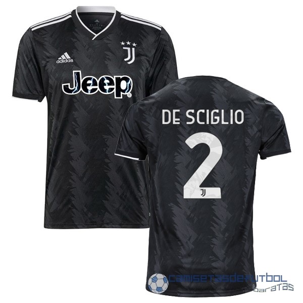 NO.2 De Sciglio Segunda Camiseta Juventus Equipación 2022 2023 Negro