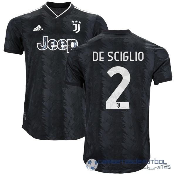 NO.2 De Sciglio Tailandia Segunda Jugadores Camiseta Juventus Equipación 2022 2023 Negro
