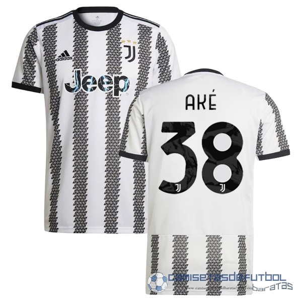 NO.38 Aké Casa Camiseta Juventus Equipación 2022 2023 Blanco Negro