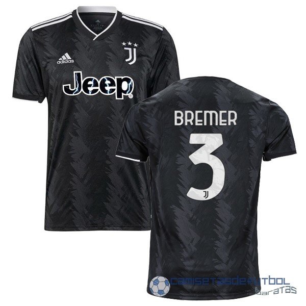 NO.3 Bremer Segunda Camiseta Juventus Equipación 2022 2023 Negro