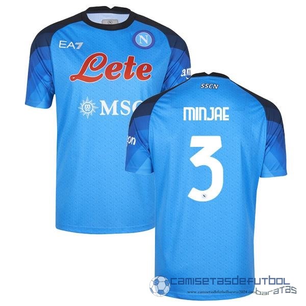 NO.3 Minjae Casa Camiseta Napoli Equipación 2022 2023 Azul