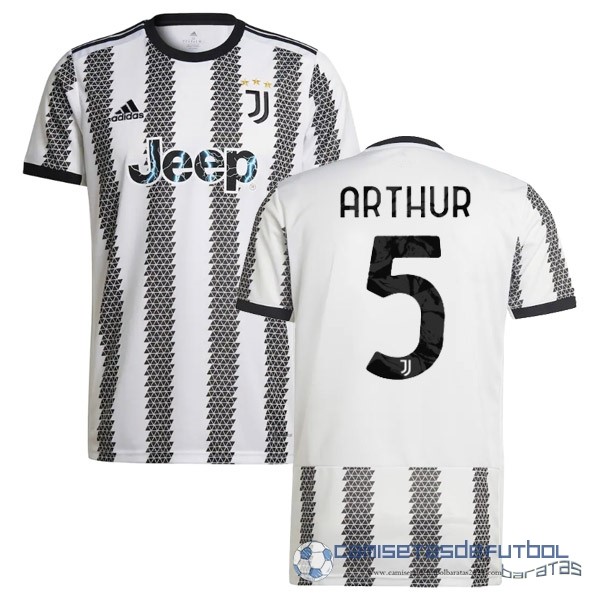 NO.5 Arthur Casa Camiseta Juventus Equipación 2022 2023 Blanco Negro