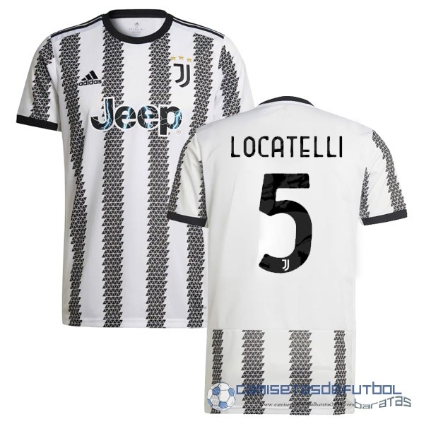 NO.5 Locatelli Casa Camiseta Juventus Equipación 2022 2023 Blanco Negro