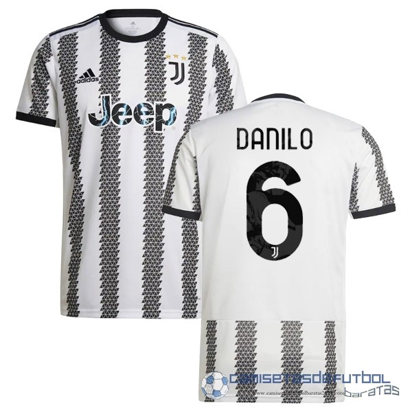 NO.6 Danilo Casa Camiseta Juventus Equipación 2022 2023 Blanco Negro