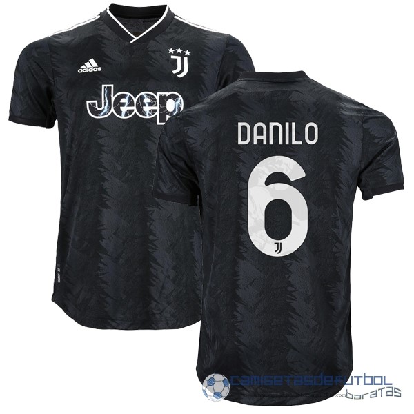 NO.6 Danilo Tailandia Segunda Jugadores Camiseta Juventus Equipación 2022 2023 Negro