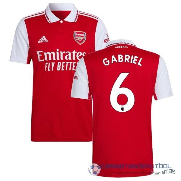 NO.6 Gabriel Casa Camiseta Arsenal Equipación 2022 2023 Rojo