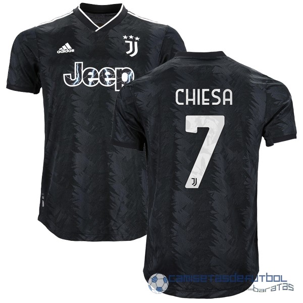 NO.7 Chiesa Tailandia Segunda Jugadores Camiseta Juventus Equipación 2022 2023 Negro