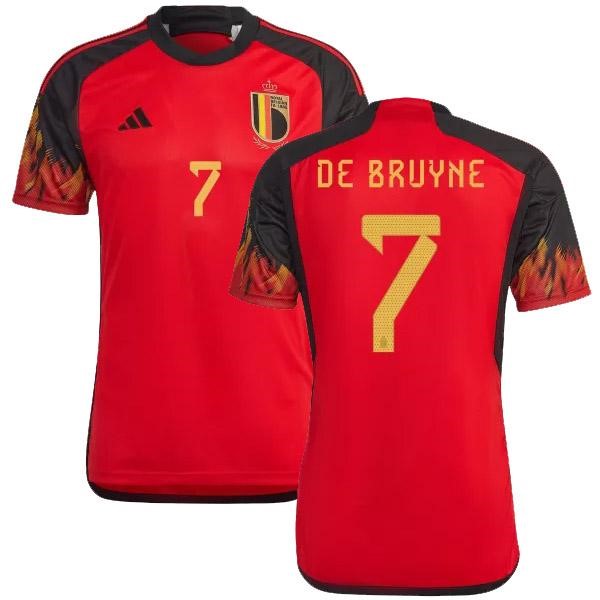 NO.7 De Bruyne Casa Camiseta Bélgica 2022 Rojo