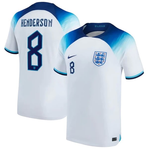 NO.8 Henderson Casa Camiseta Inglaterra 2022 Blanco