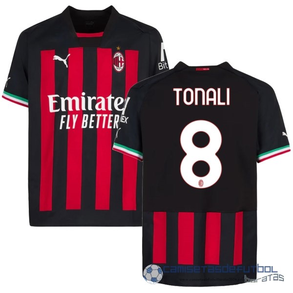 NO.8 Tonali Casa Camiseta AC Milan Equipación 2022 2023 Rojo