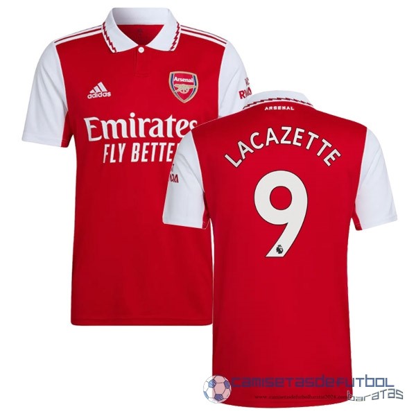 NO.9 Lacazette Casa Camiseta Arsenal Equipación 2022 2023 Rojo