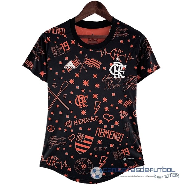 Previo al partido Camiseta Mujer Flamengo Equipación 2022 2023 Rojo