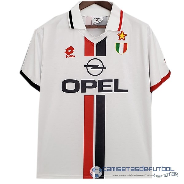 Segunda Camiseta AC Milan Retro Equipación 1995 1997 Blanco
