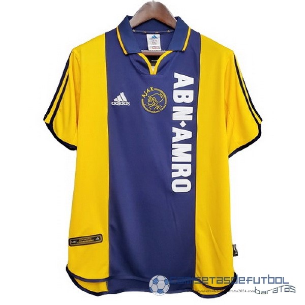 Segunda Camiseta Ajax Retro Equipación 2000 2001 Amarillo