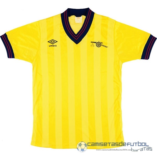 Segunda Camiseta Arsenal Retro Equipación 1983 1984 Amarillo