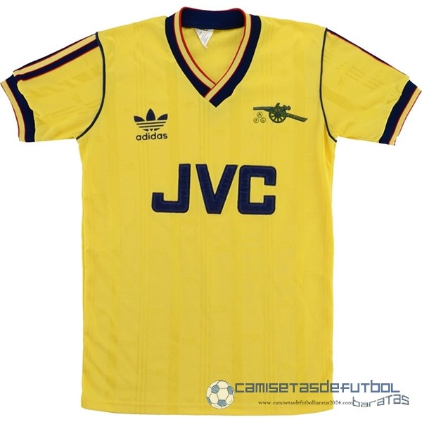 Segunda Camiseta Arsenal Retro Equipación 1986 1988 Amarillo