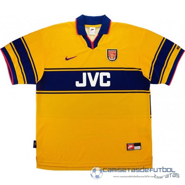 Segunda Camiseta Arsenal Retro Equipación 1997 1999 Amarillo
