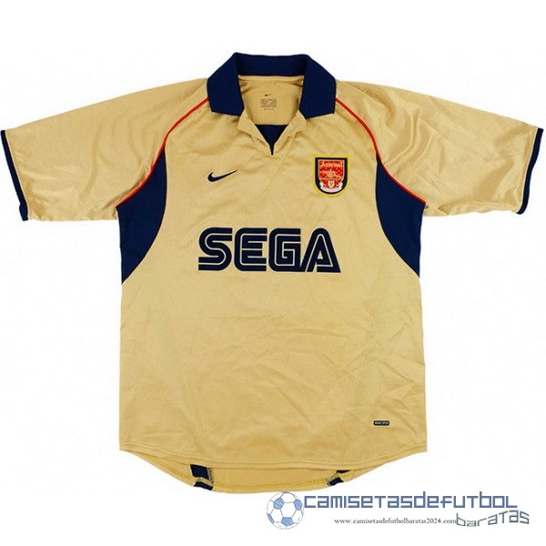 Segunda Camiseta Arsenal Retro Equipación 2001 2002 Amarillo